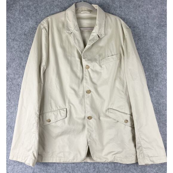 Joseph Abboud Utility Blazer Jacket Mens XL Khaki Unstructured Cotton Adjustable - Picture 1 of 16